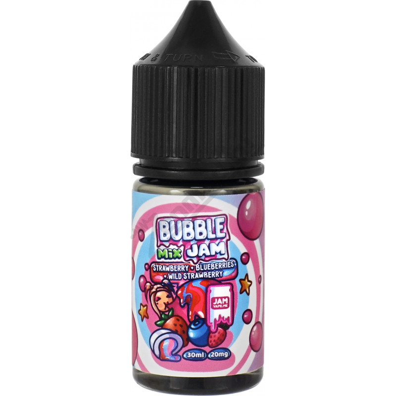 Фото и внешний вид — Bubble Jam Mix SALT - Strawberry Blueberries Wild Strawberry 30мл