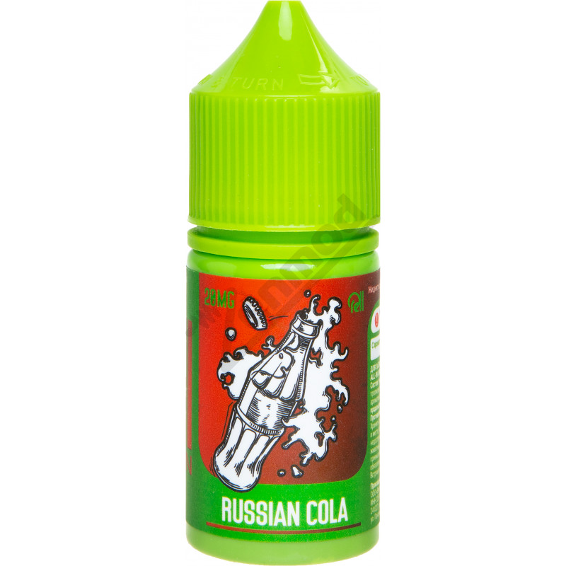 Фото и внешний вид — RELL Green SALT - Russian Cola 30мл